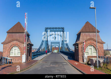 Towers of the Kaiser Wilhelm bridge in Wilhelmshaven, Germany Stock Photo