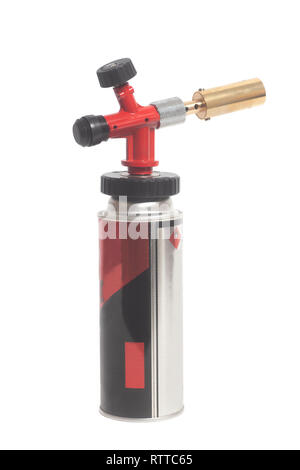 Manual gas burner isolated on white background Stock Photo