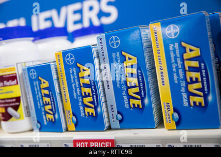 Aleve (Naproxen) Over-the-counter Pain Medicine Photographed In A ...