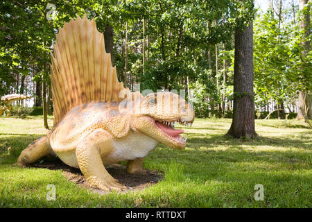Jurassic park - set of dinosaurs - Dimetrodon grandis Stock Photo