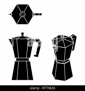 Coffee Pot black fill Stock Vector
