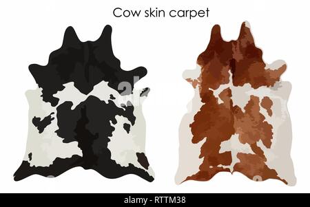 Cow skin carpet Stock Vector