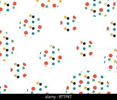 pattern abstract colorful circles on a white background Stock Vector