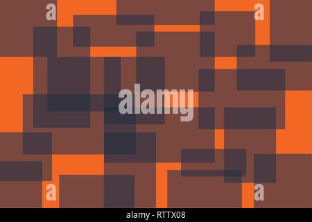 Abstract background pattern made with transparent rectangle shapes in blue and orange colors. Modern vector art. Stock Vector