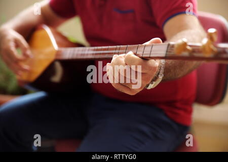 Saz-Turkish musical instrument Stock Photo