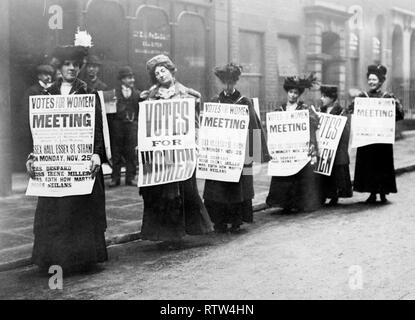Suffragettes protesting in London Stock Photo