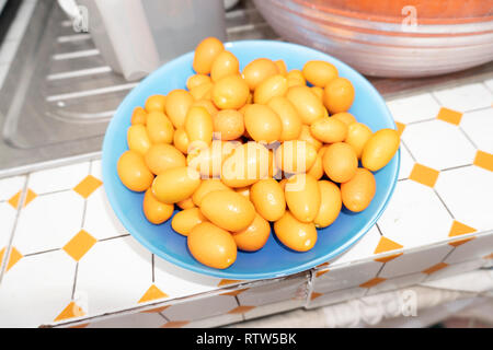 fresh kumquat close up detail Stock Photo