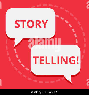 Conceptual hand writing showing Story Telling. Business photo text Tell or write short Stories Share Personal Experiences Stock Photo