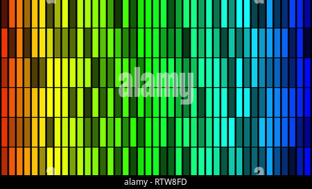 Abstract background with animation of flicker and moving patterns from colorful rectangular glow particles Stock Photo