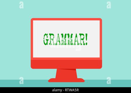 Writing note showing Grammar. Business photo showcasing System and Structure of a Language Correct Proper Writing Rules Stock Photo