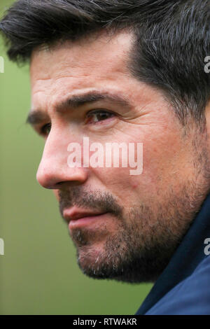 Leicester, UK. 2nd March 2019.  Craig Doyle presenter Craig Doyle spectates during the Premiership round 15 game between Leicester Tigers and Wasps rfc.   © Phil Hutchinson/Alamy Live News Credit: Phil Hutchinson/Alamy Live News Stock Photo