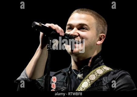Berlin, Germany. 02nd Mar, 2019. Hunter Hayes, country singer, performs at the C2C: Country to Country Festival in Berlin. Credit: Christoph Soeder/dpa/Alamy Live News