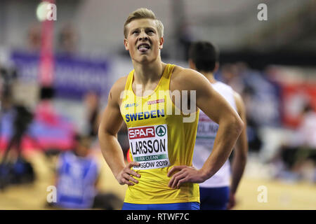 Henrik LARSSON of Sweden 60m Men Heat during the European