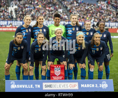 Nashville, Tennessee, USA. 2nd Mar, 2019. Team USA photo pre-game Credit: Hoss McBain/ZUMA Wire/Alamy Live News Stock Photo