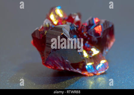 Gemstone nugget. Transparent Raw Ruby Stock Photo