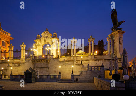 Dawn at Buda Castle in Budapest, Hungary. Stock Photo