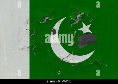 Flag of Pakistan on weathered concrete Stock Photo - Alamy