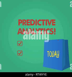 Text sign showing Predictive Analytics. Conceptual photo Method to forecast Perforanalysisce Statistical Analysis Stock Photo