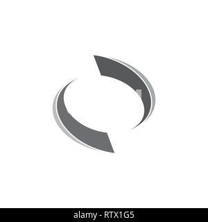 circle geometric movement curves logo Stock Vector