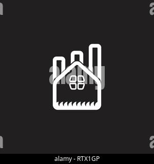 cute chart design factory symbol logo Stock Vector