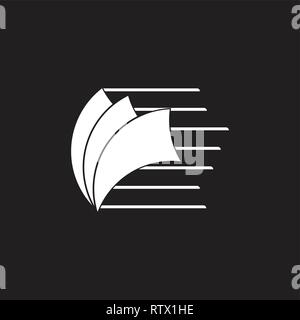 fast paper sheets design for document business logo Stock Vector
