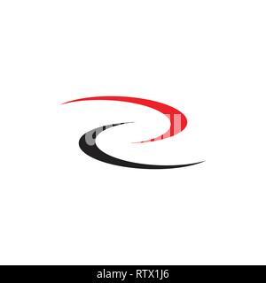 abstract curves motion circle logo vector Stock Vector