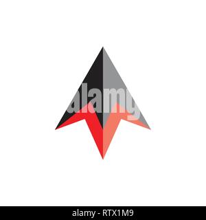simple 3d arrow up symbol vector Stock Vector