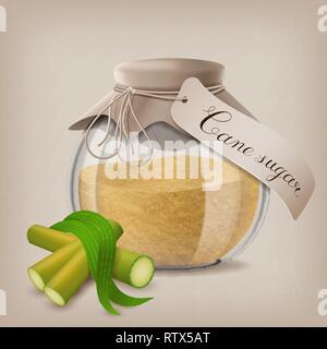 Sugar in jar, illustration, vector on white background Stock Vector Image &  Art - Alamy