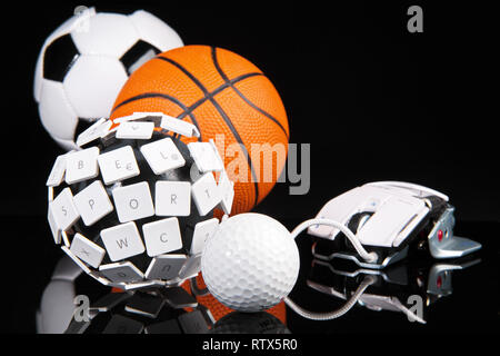eSport Concept on black Background Stock Photo