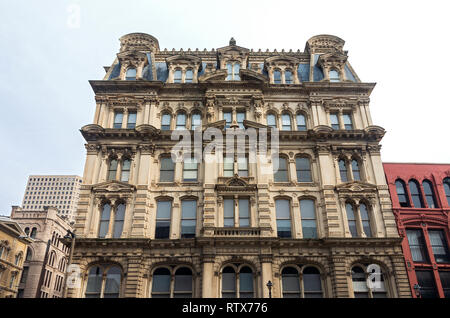 Milwaukee, WI/USA - November 23, 2018: The Mitchell Building is a Milwaukee landmark built in 1876 listed on the National Register of Historic Places. Stock Photo