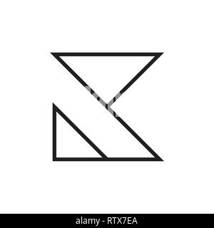 letter k simple geometric thin lines logo vector Stock Vector