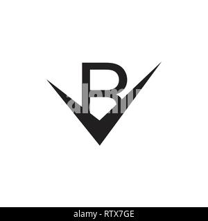 letters vb simple logo vector Stock Vector