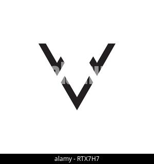 letter m simple geometric arrow line logo vector Stock Vector Image ...