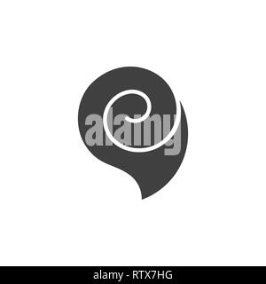 letter e loop spiral logo vector Stock Vector