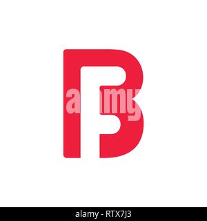 letters fb simple geometric logo vector Stock Vector
