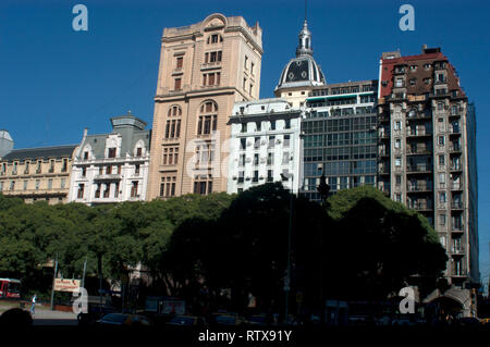 Building faades around Plaza de Mayo, Buenos Aires, Argentina Stock Photo