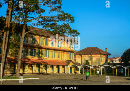 Dalat, Vietnam - Nov 25, 2017. View of Lycee Yersin School in Dalat, Vietnam. The school was founded in 1927 in Dalat to educate the children of Frenc Stock Photo