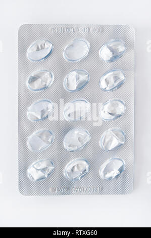 empty drugs blister pack Stock Photo