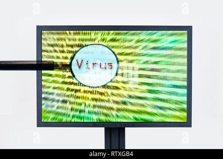 Computer virus, conceptual image. Stock Photo