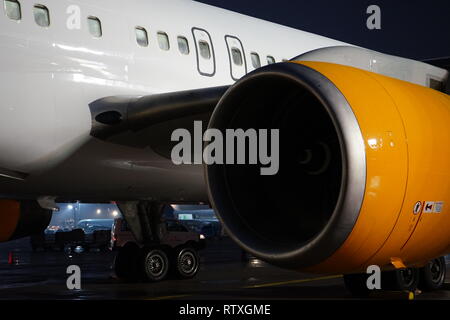 Flugzeug, Düse, Flughafen, Airport, Frankfurt am Main, Germany Stock Photo