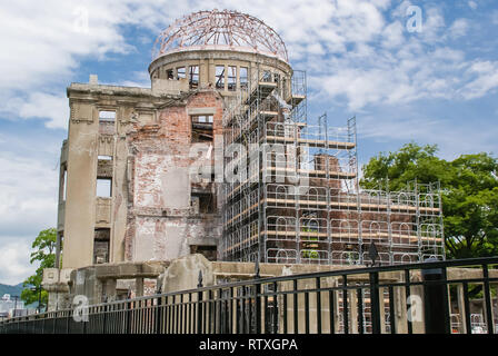 The Atomic Bomb Dome memorial building in Hiroshima,Japan. Stock Photo