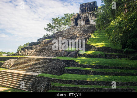 Templo de la Cruz, Cross temple in Palenque, Mexico Stock Photo