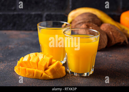 Fresh tropical mix fruit juice Stock Photo