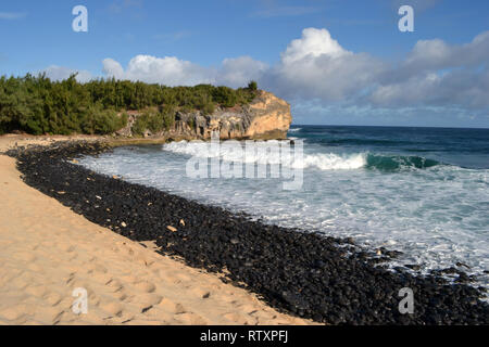 Shipwreck Beach in Poipu, Kauai, Hawaii, USA Stock Photo