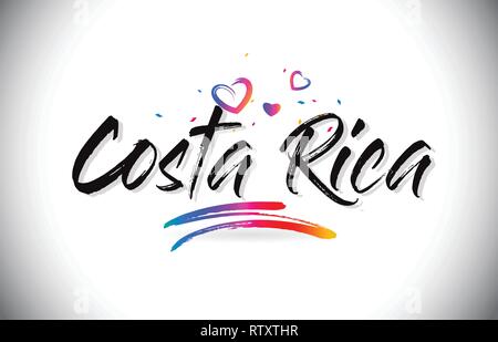 Download Costa Rica Welcome To Creative Text Handwritten Font With Purple Pink Colors Design Vector Illustration Stock Vector Image Art Alamy SVG Cut Files