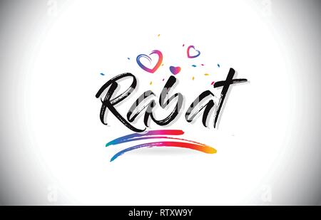Rabat Welcome To Creative Text Handwritten Font With Purple Pink Colors Design Vector Illustration Stock Vector Image Art Alamy