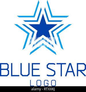 Abstract star vector logo template. Stock Vector