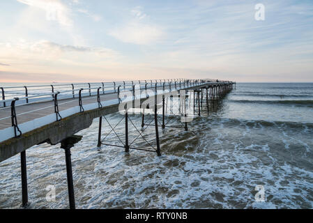Historic pier at Saltburn-by-the-sea, North Yorkshire, England. Stock Photo