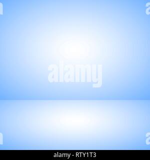 Empty blue color product showcase. Studio room background. Used as background for display your product, Vector Stock Vector