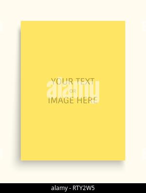 Mockup of a portrait-oriented magazine or catalogue. Blank sheet of paper. Element for advertising and promotional message. 3d vector illustration for Stock Vector